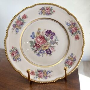 Castleton Rose Bone China 8 Plates Bread Butter Gold Romantic Cottage Floral